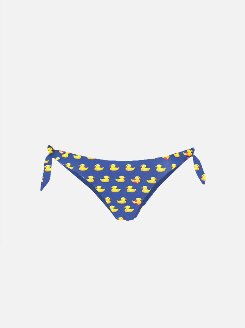 Woman swim briefs with ducky print