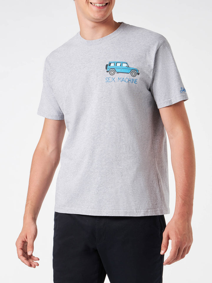 Man heavy cotton t-shirt with Sex Machine embroidery - MC2 Saint Barth