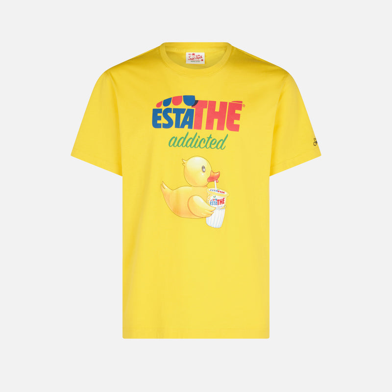 Herren-T-Shirt aus Baumwolle mit Estathé-Enten-Print | ESTATHE' SONDERAUSGABE