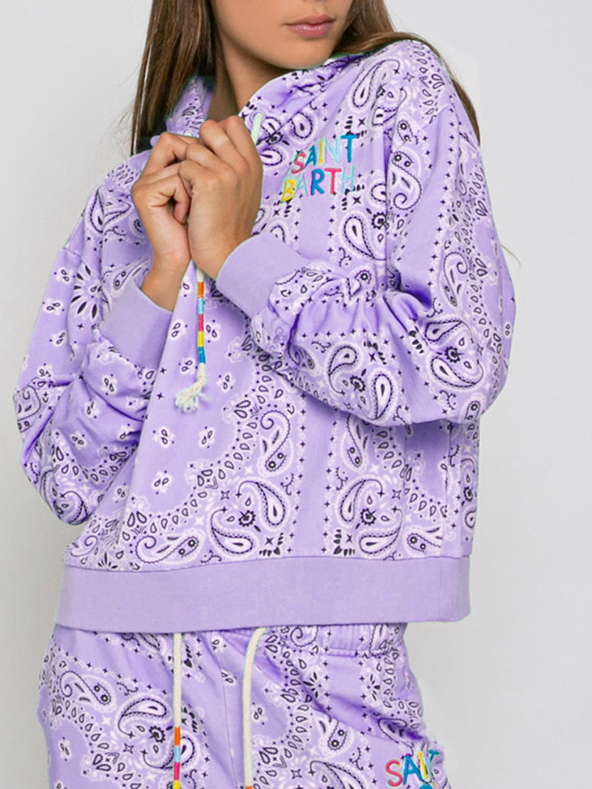 Cotton bandanna hoodie with Saint Barth embroidery - MC2 Saint Barth