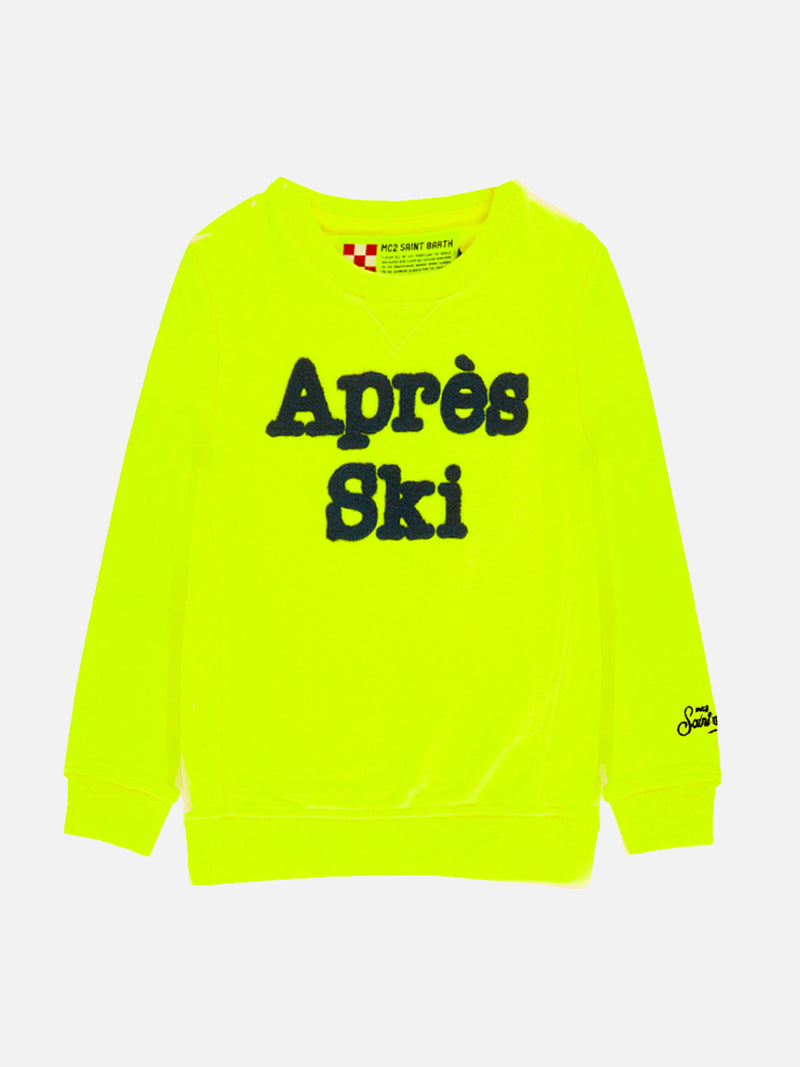 Après-Ski-Sweatshirt für Jungen in Neongelb