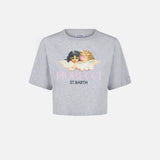 Woman crop t-shirt with Fiorucci Angel print | FIORUCCI SPECIAL EDITION