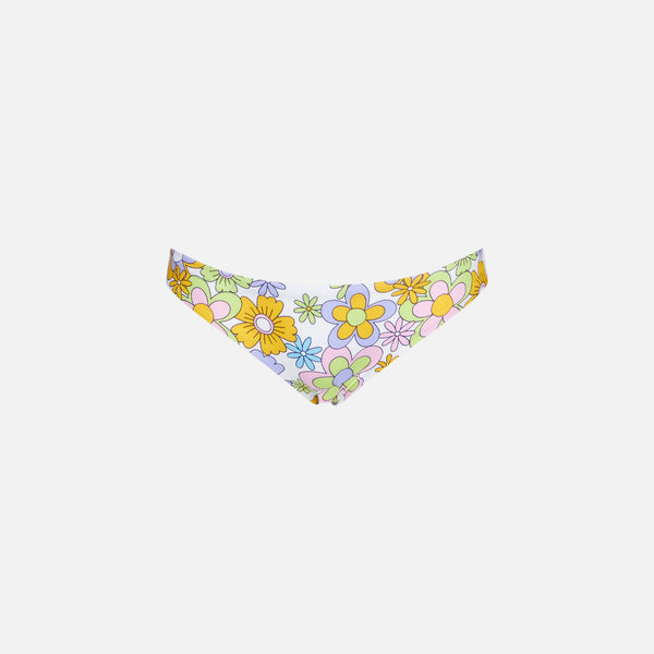 Girl swim briefs with flower print