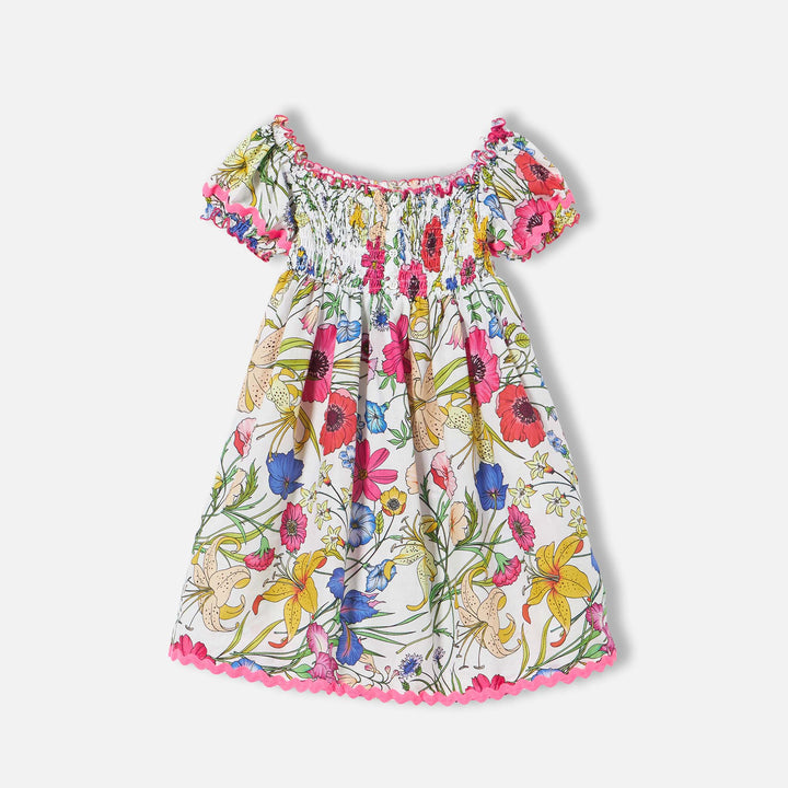 Girl dress flower print - MC2 Saint Barth