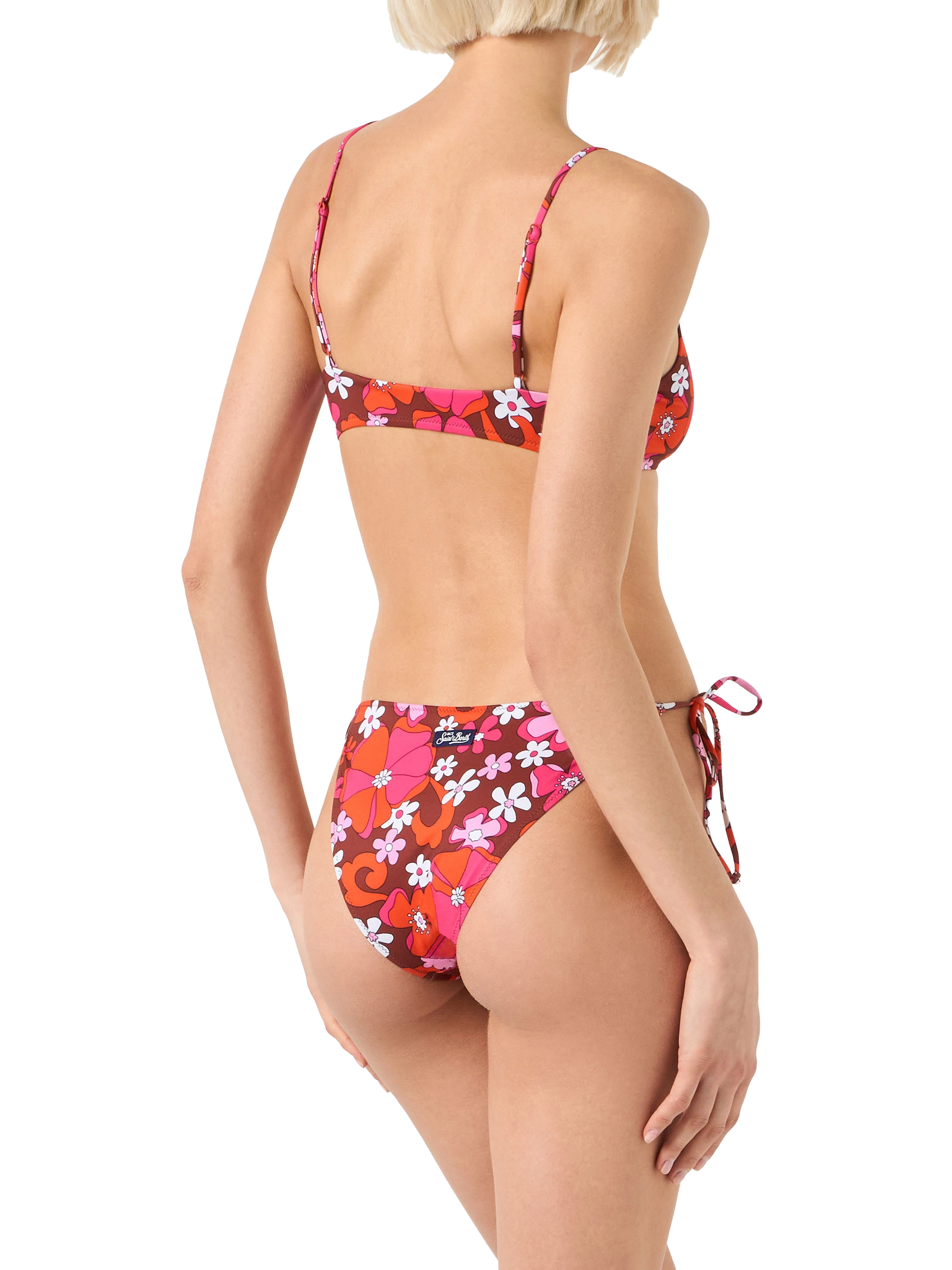 Woman swim briefs with flower print - MC2 Saint Barth