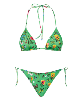 Woman triangle bikini with flower print - MC2 Saint Barth