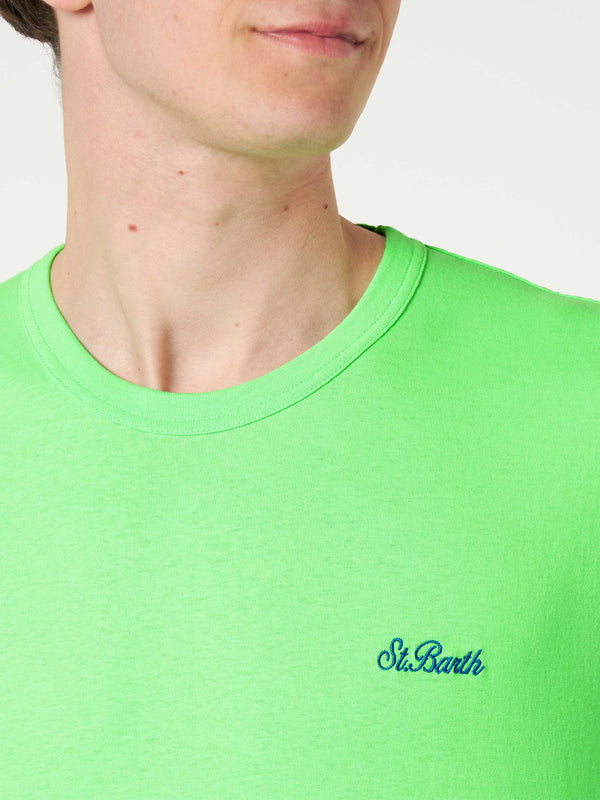 T-shirt da uomo in cotone verde