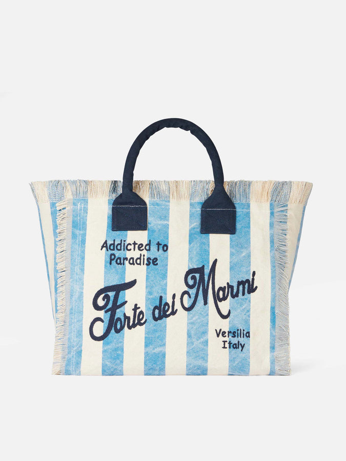 Mc2 Saint Barth Borsa a spalla Vanity in canvas con stampa Forte dei Marmi