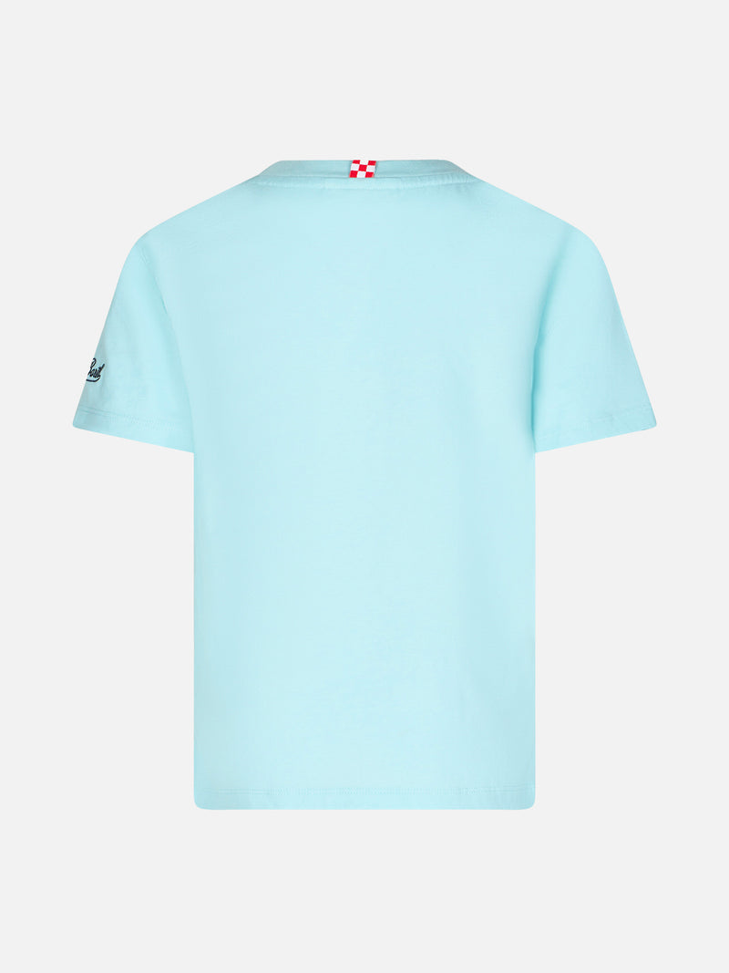 Boy cotton t-shirt with Forte dei Marmi car print