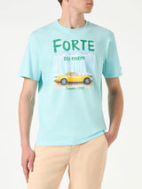 Herren-T-Shirt aus Baumwolle mit Forte dei Marmi-Autoaufdruck
