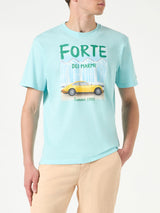 T-shirt da uomo in cotone con stampa auto Forte dei Marmi