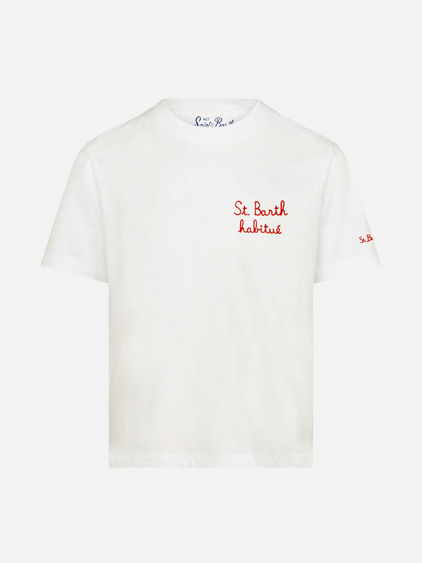 Jungen-T-Shirt mit St.-Barth-Habitué-Stickerei