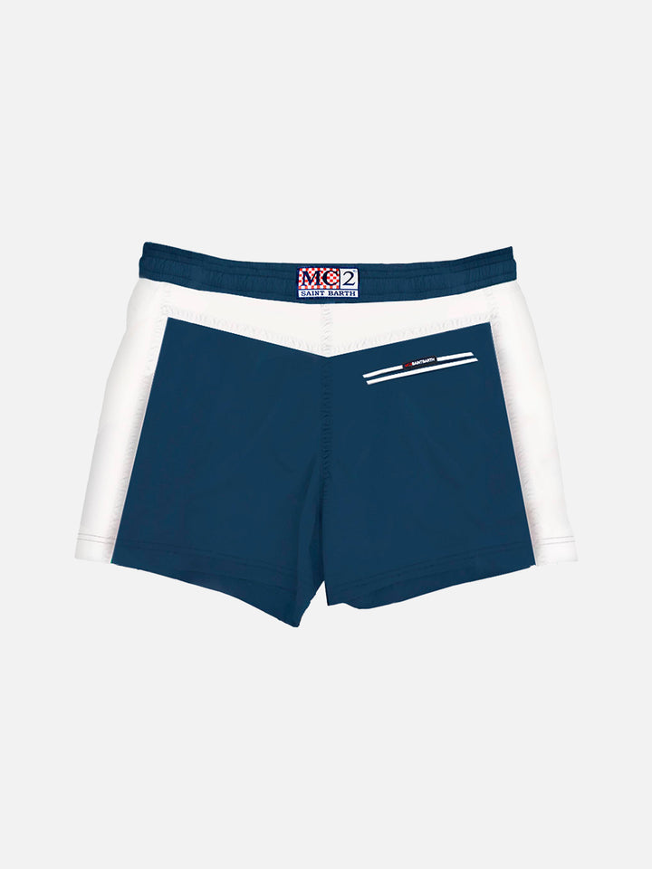 Boy swimshorts with bands and patch - MC2 Saint Barth