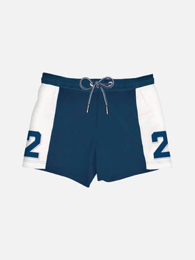 Boy swimshorts with bands and patch - MC2 Saint Barth