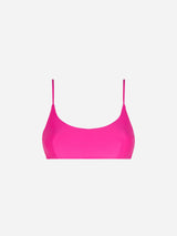 Woman fuchsia bralette swimsuit