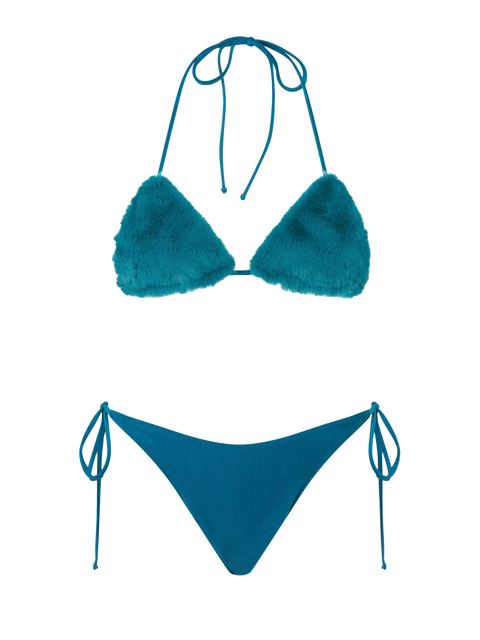 Woman teal green triangle top bikini - MC2 Saint Barth