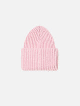 Girl brushed and ultra soft beanie with hearts appliqués