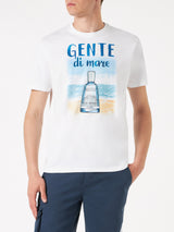 Man cotton t-shirt with Gente di Mare print | GIN MARE SPECIAL EDITION