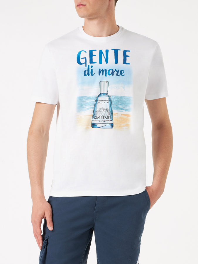 Mc2 Saint Barth T-shirt da uomo in cotone con stampa Gente di Mare | GIN MARE EDIZIONE SPECIALE