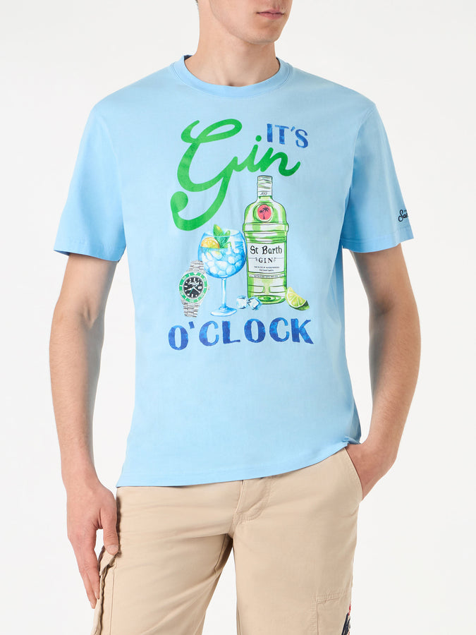 Mc2 Saint Barth T-shirt da uomo in cotone con stampa It's Gin o'clock