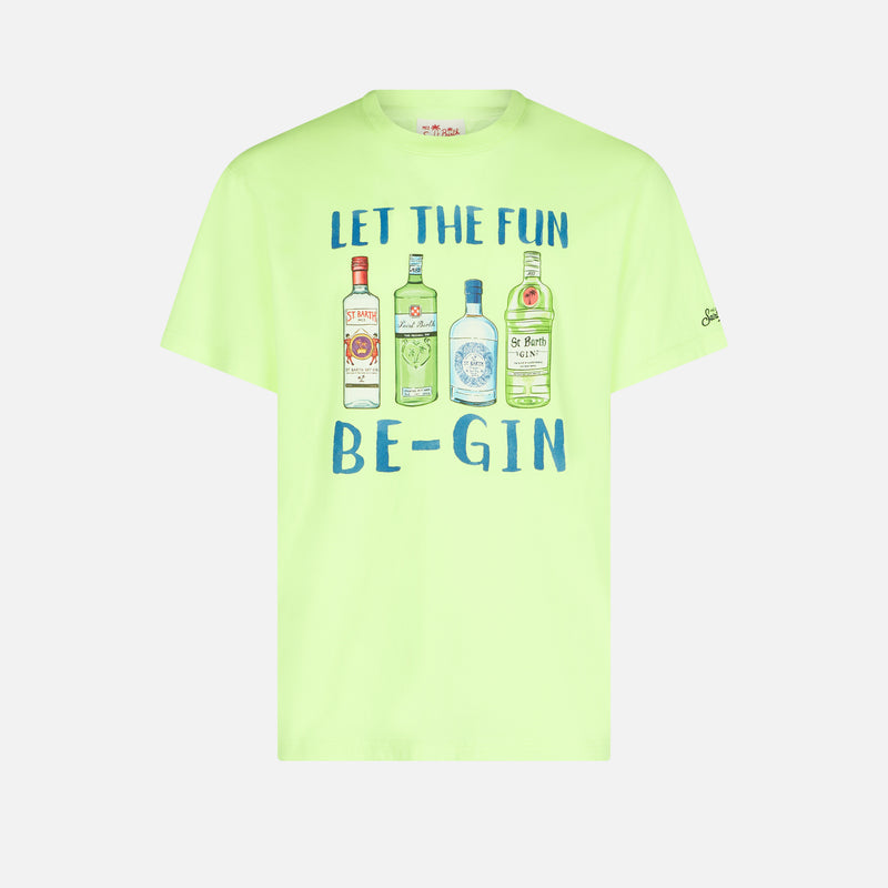 Herren-T-Shirt aus Baumwolle mit „Let the Fun Be-Gin“-Aufdruck