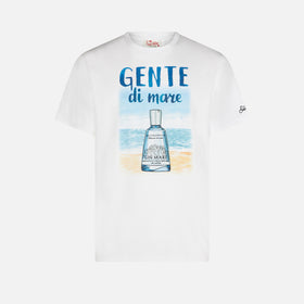 Man cotton t-shirt with Gente di Mare print | GIN MARE SPECIAL EDITION - MC2 Saint Barth