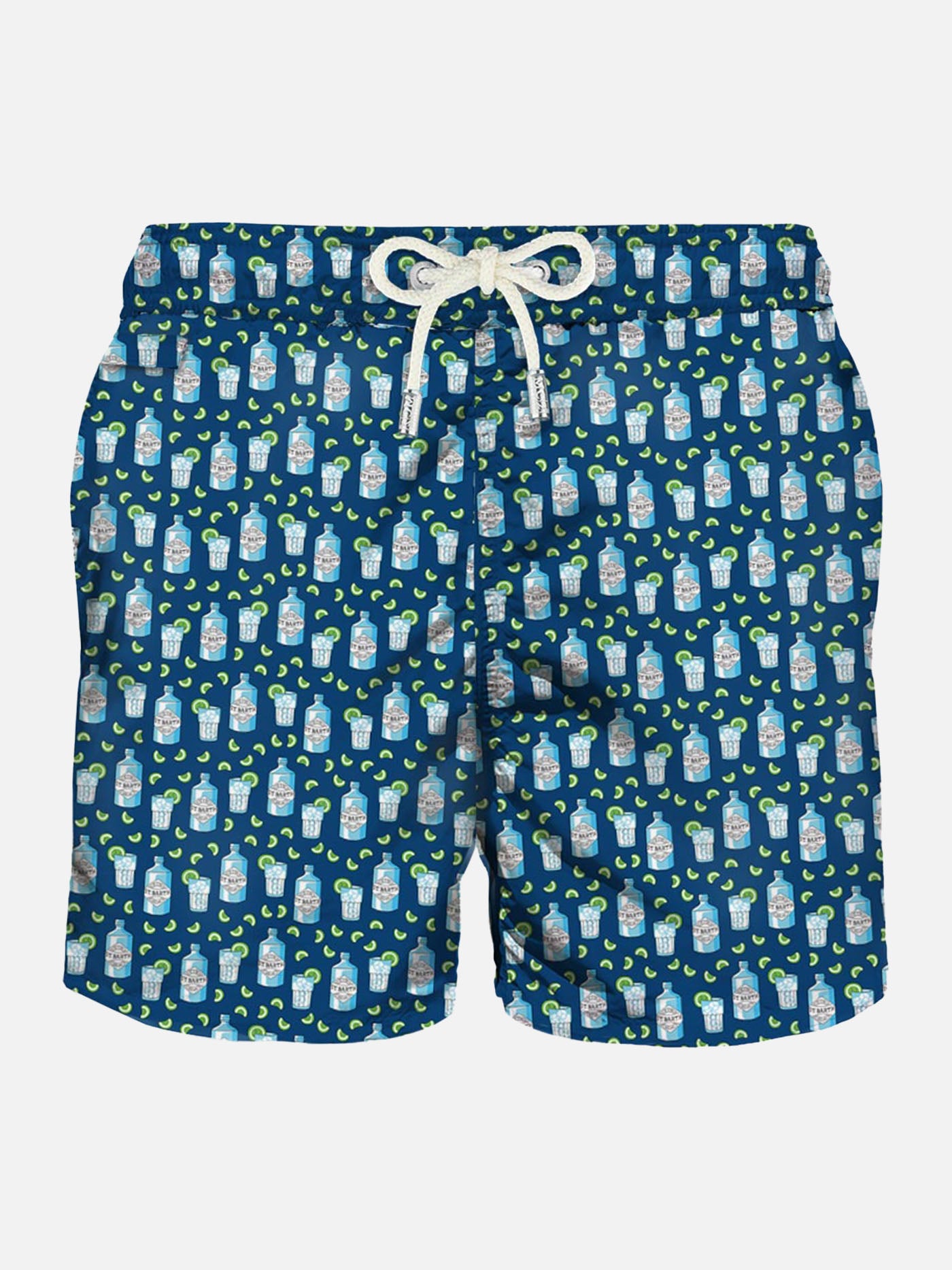 Man light fabric swim shorts with gin bottle print - MC2 Saint Barth
