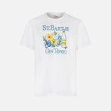 Herren-T-Shirt aus Baumwolle mit St.Barth Gin Tonic-Aufdruck