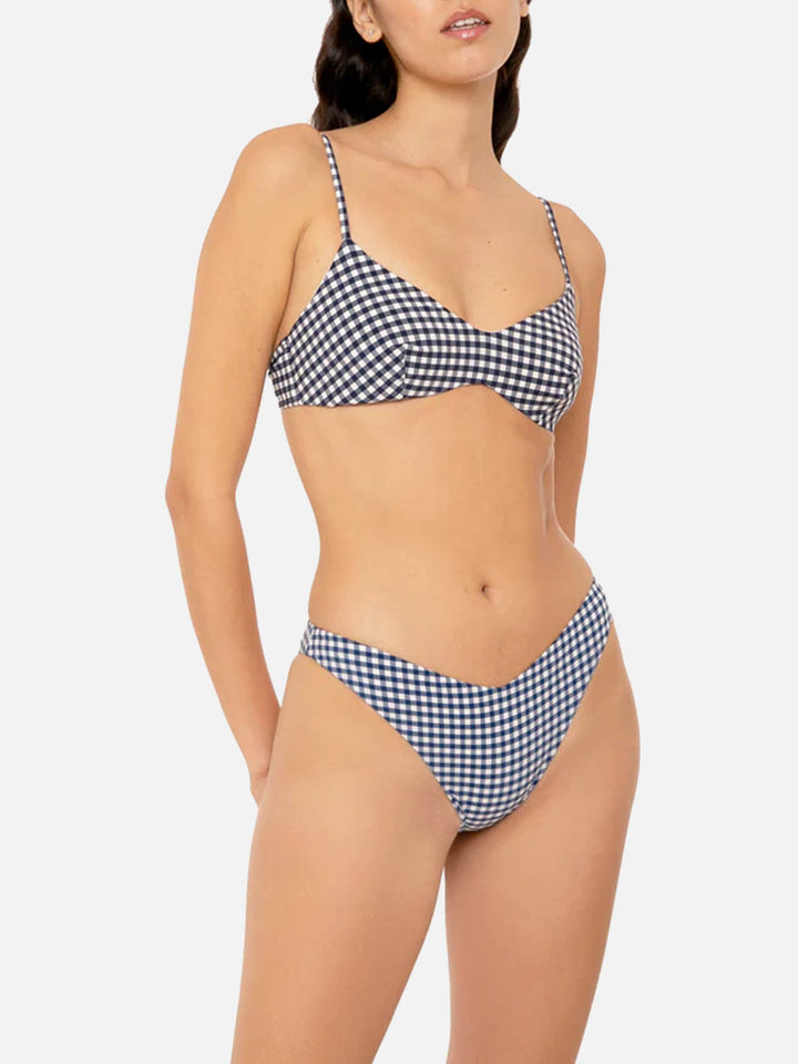 Woman bralette bikini with gingham print - MC2 Saint Barth