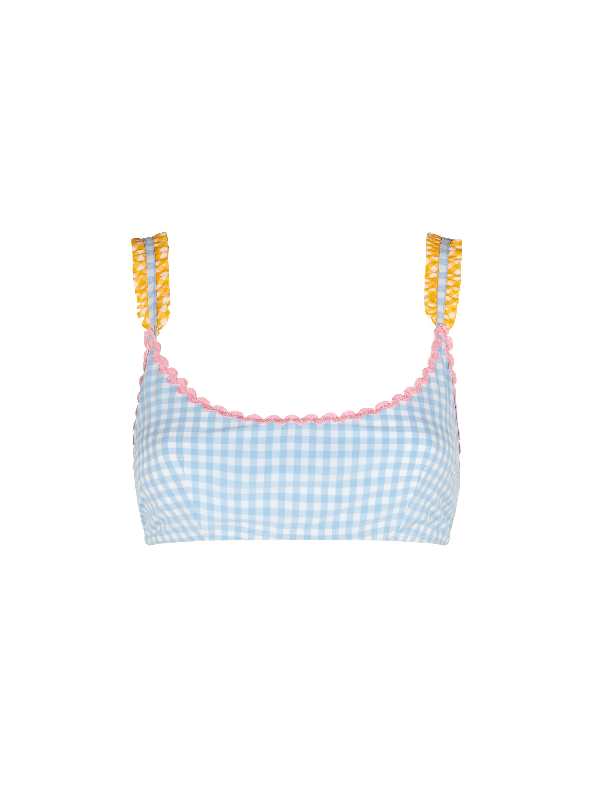 Woman bralette swimsuit with gingham print - MC2 Saint Barth