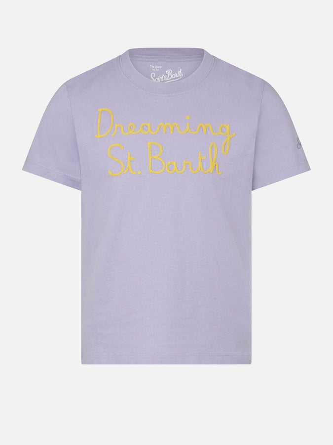 Mc2 Saint Barth T-shirt da bambina con ricamo Dreaming St. Barth