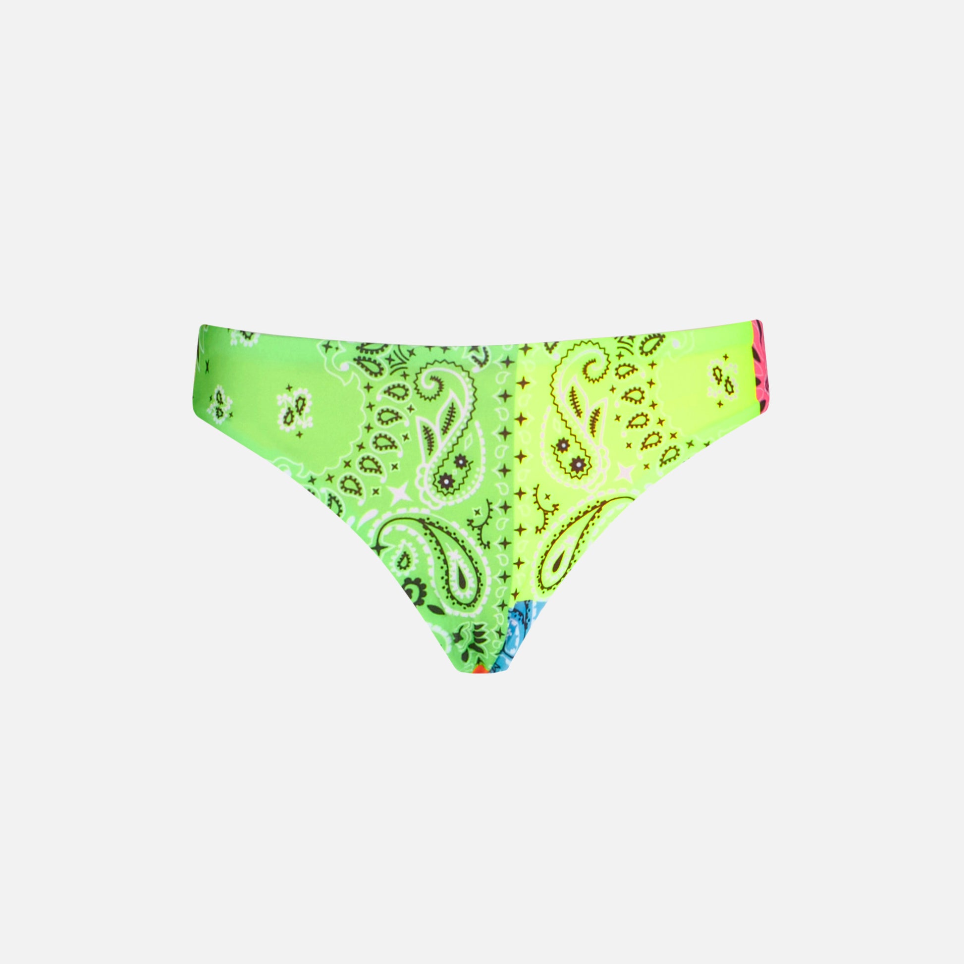 Girl swim briefs with fluo bandanna print - MC2 Saint Barth
