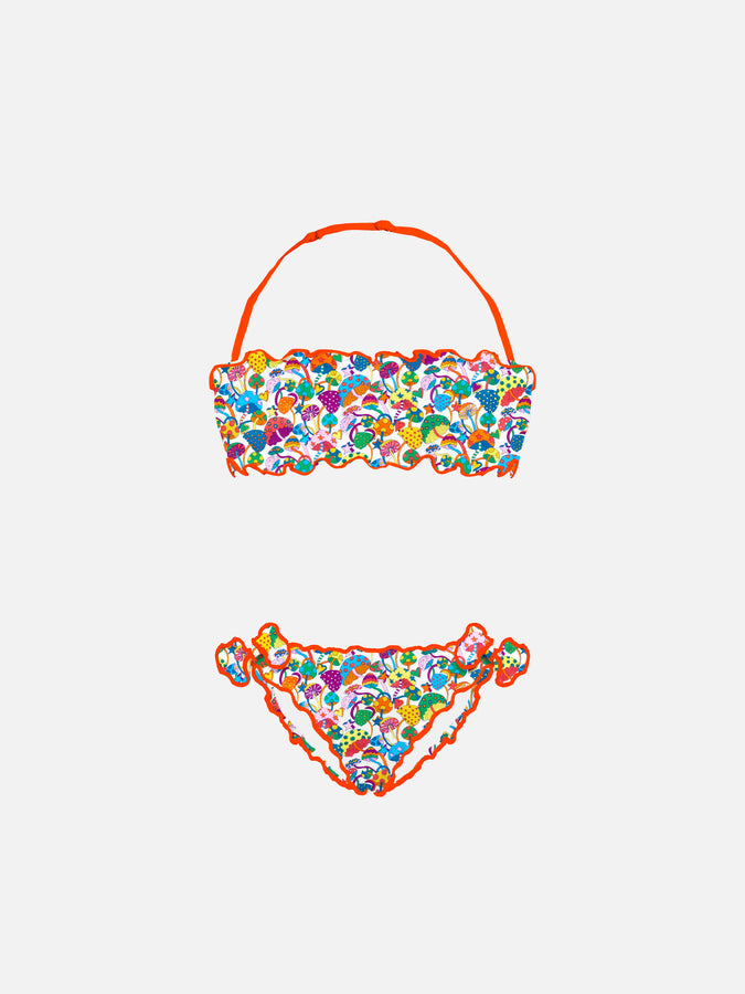 Mc2 Saint Barth Bikini a fascia da bambina con stampa Liberty | EDIZIONE SPECIALE LIBERTY