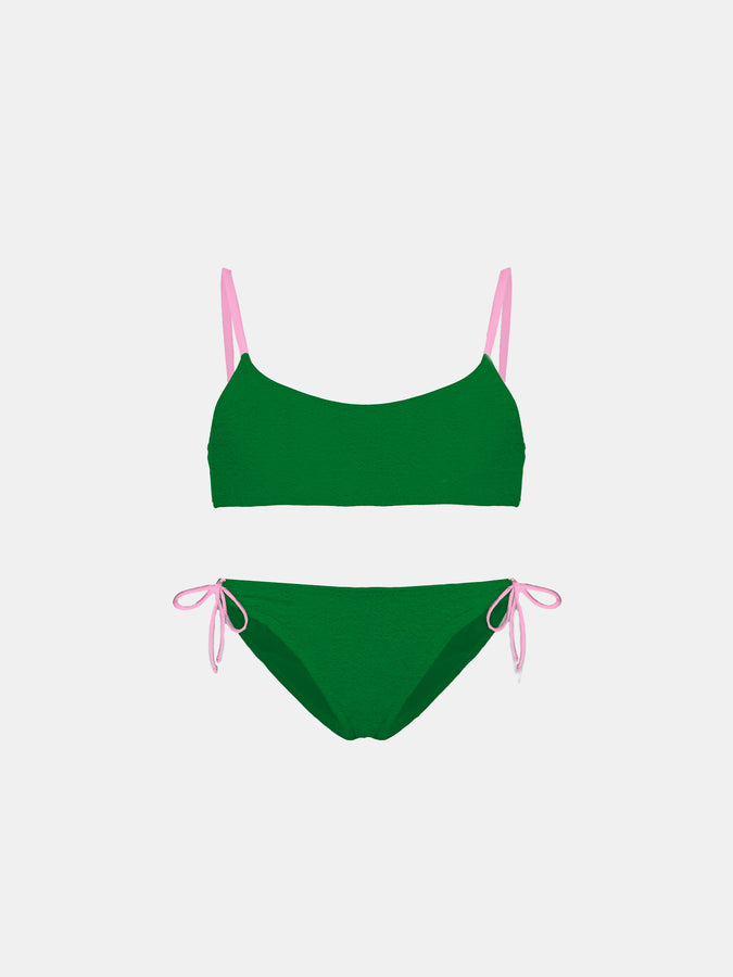 Mc2 Saint Barth Bikini da bambina a bralette in spugna