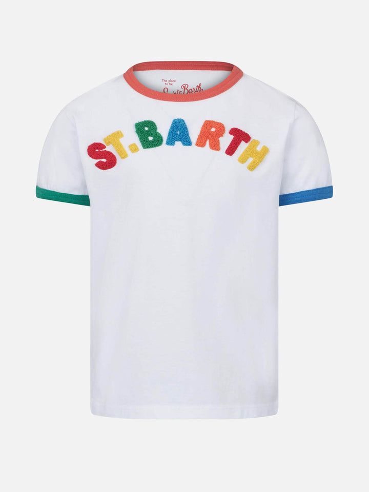 Girl cotton t-shirt with embroidery - MC2 Saint Barth