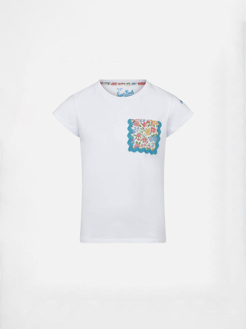 Baumwoll-T-Shirt für Mädchen mit Tasche