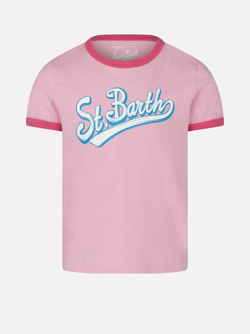 Baumwoll-T-Shirt für Mädchen mit St. Barth-Aufdruck
