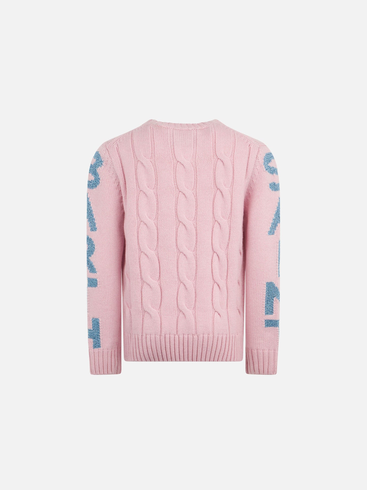 Girl crewneck braided sweater with Saint Barth lurex print - MC2 Saint Barth