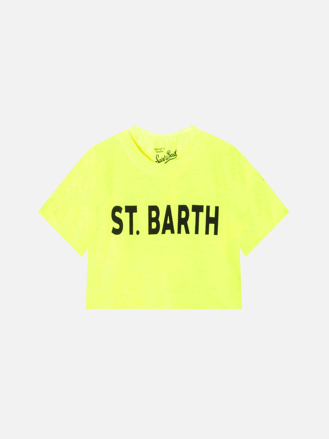 Mc2 Saint Barth T-shirt corta da bambina giallo fluo