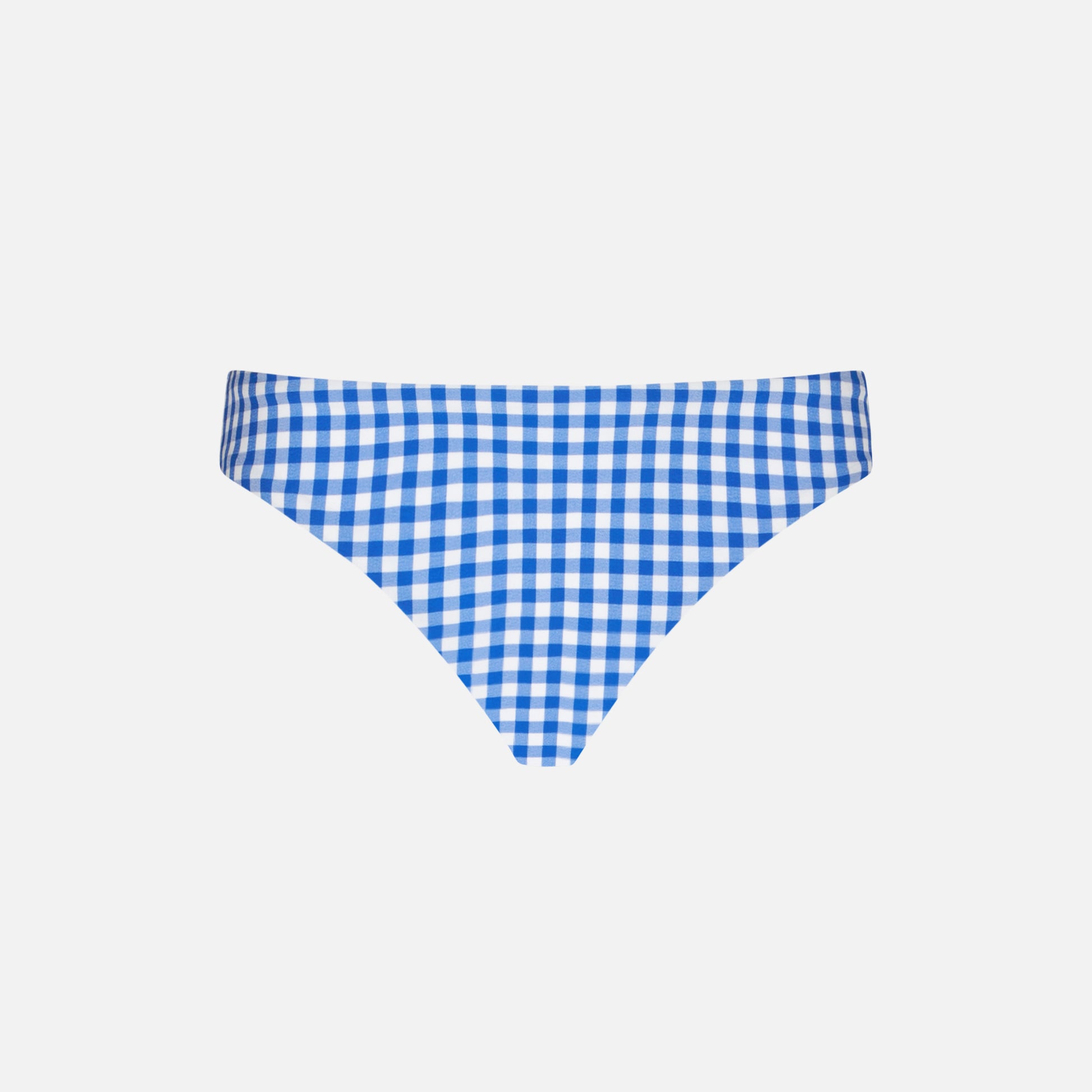 Girl swim briefs with white and bluette vichy print - MC2 Saint Barth