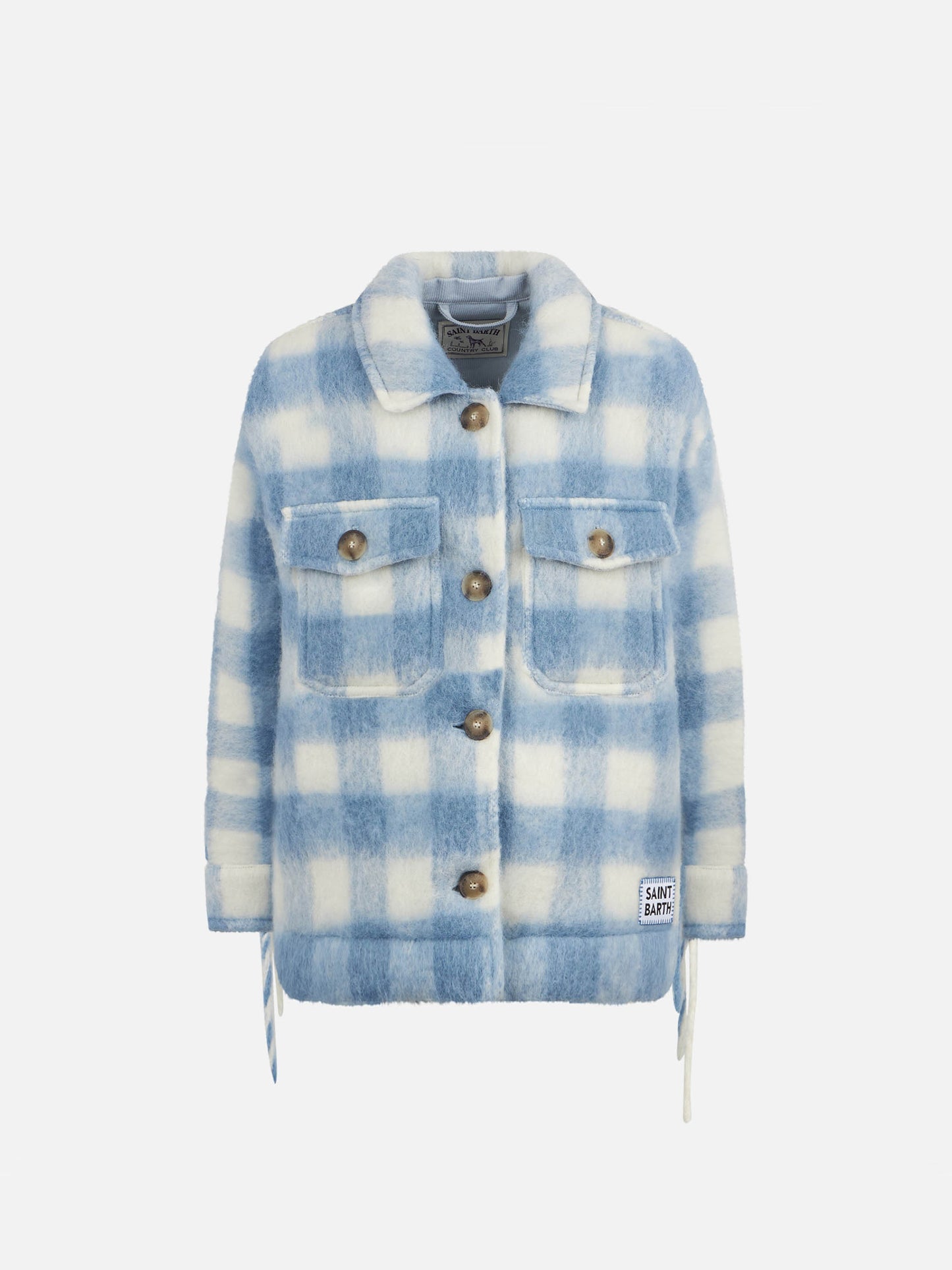 Girl overshirt jacket with fringes - MC2 Saint Barth