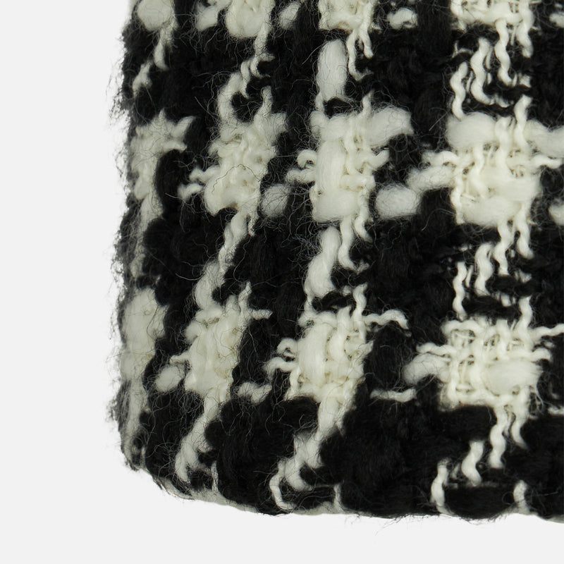 Wollrock für Mädchen mit Fransen und Pied-de-Poule-Print