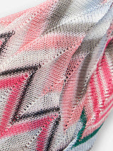 Fascia per capelli rosa chevron da bambina