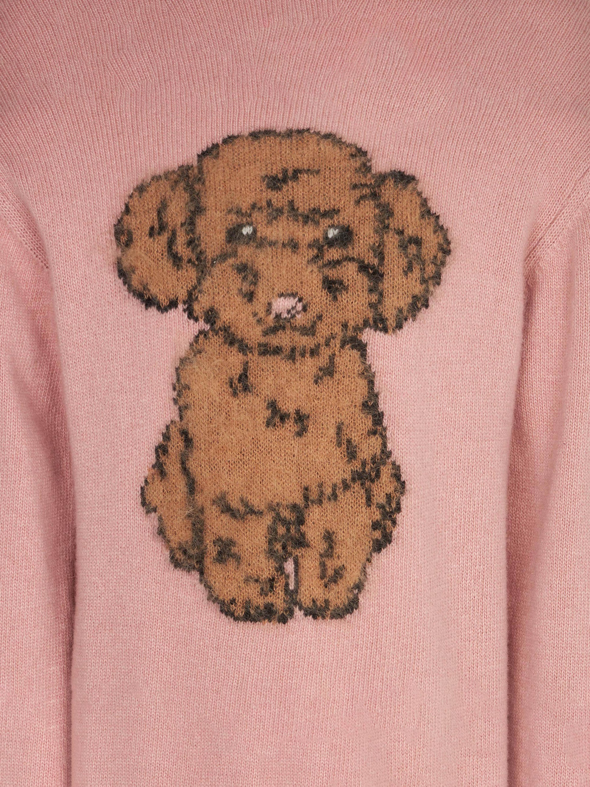 Girl crewneck sweater with dog print - MC2 Saint Barth
