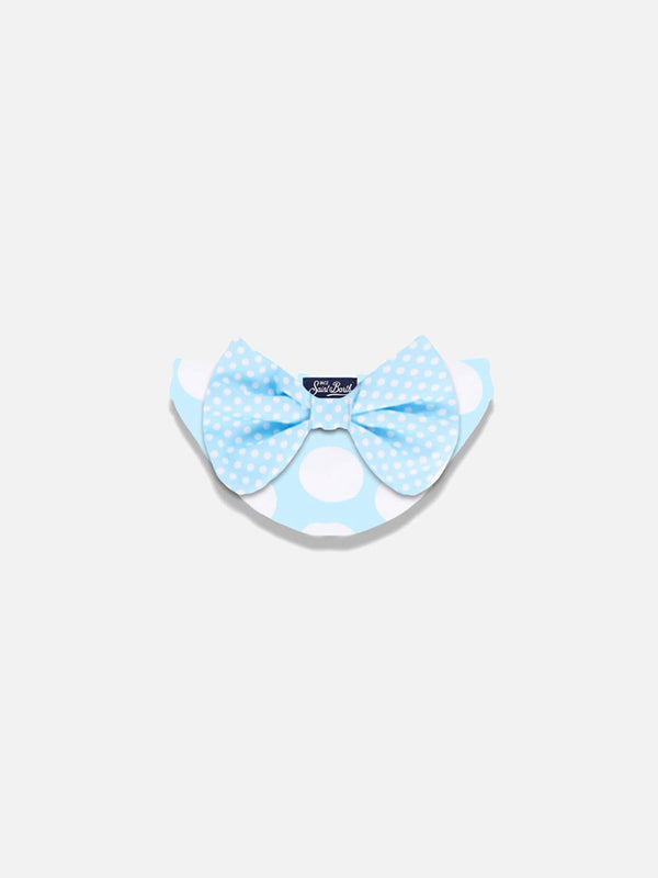 Girl swim briefs with light blue bow