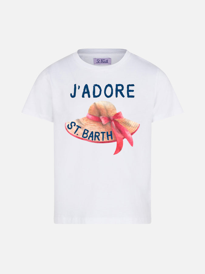 Mc2 Saint Barth T-shirt da bambina con stampa J'adore St. Barth