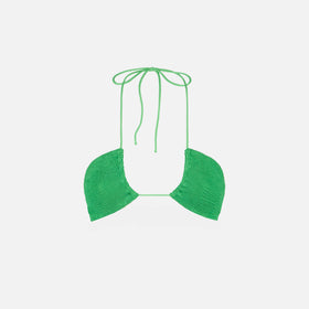 Woman green crinkle bandeau top - MC2 Saint Barth