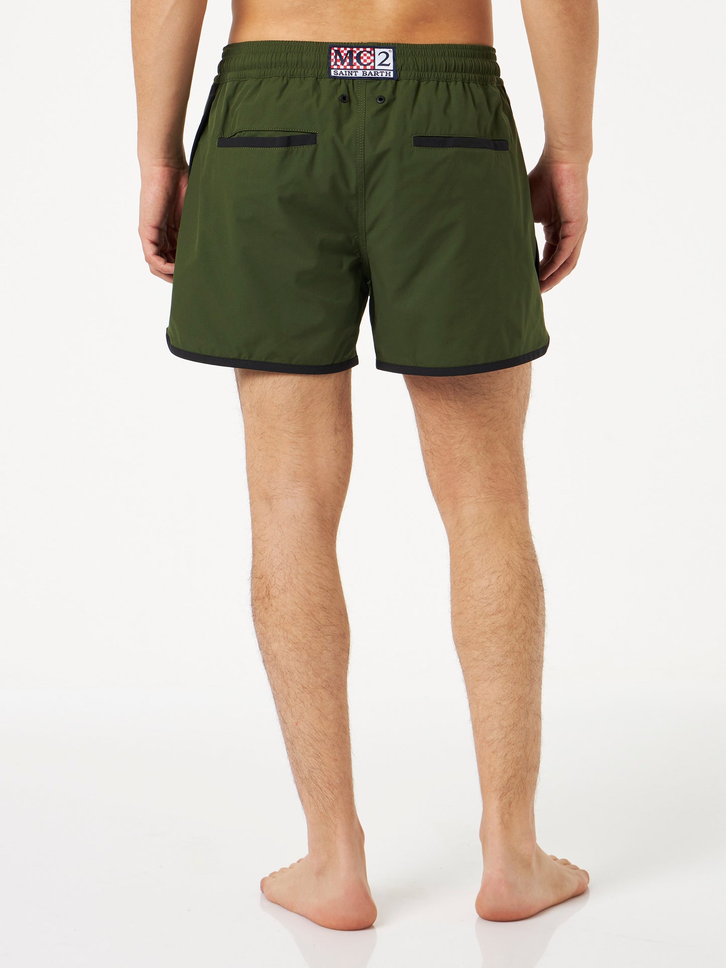 Man swim shorts with side logo and contrast - MC2 Saint Barth