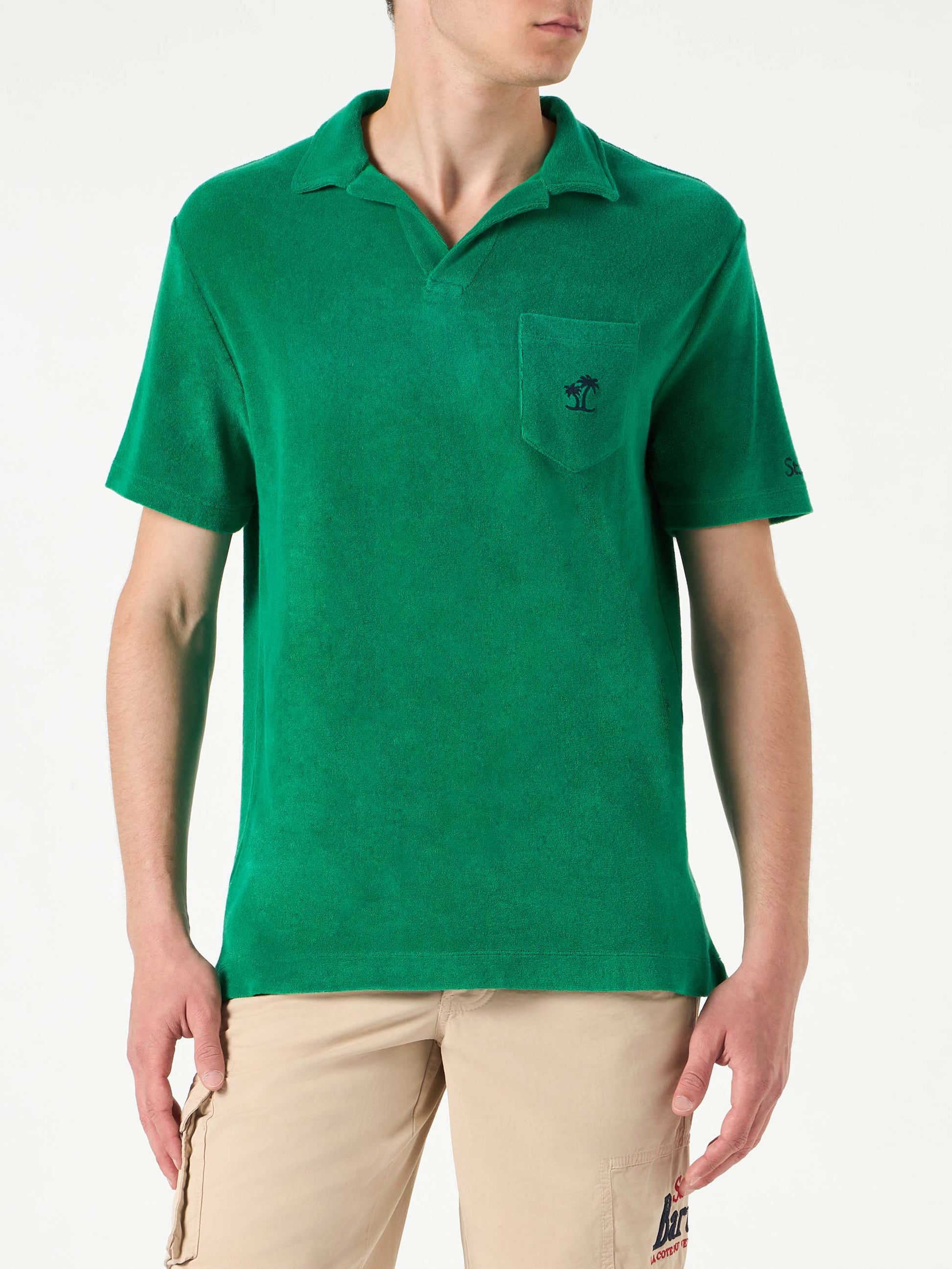 Man green terry polo - MC2 Saint Barth