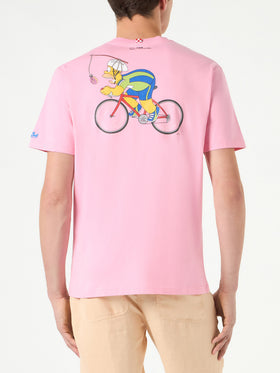 Man cotton t-shirt with cycling Homer Simpson print | THE SIMPSONS SPECIAL EDITION - MC2 Saint Barth